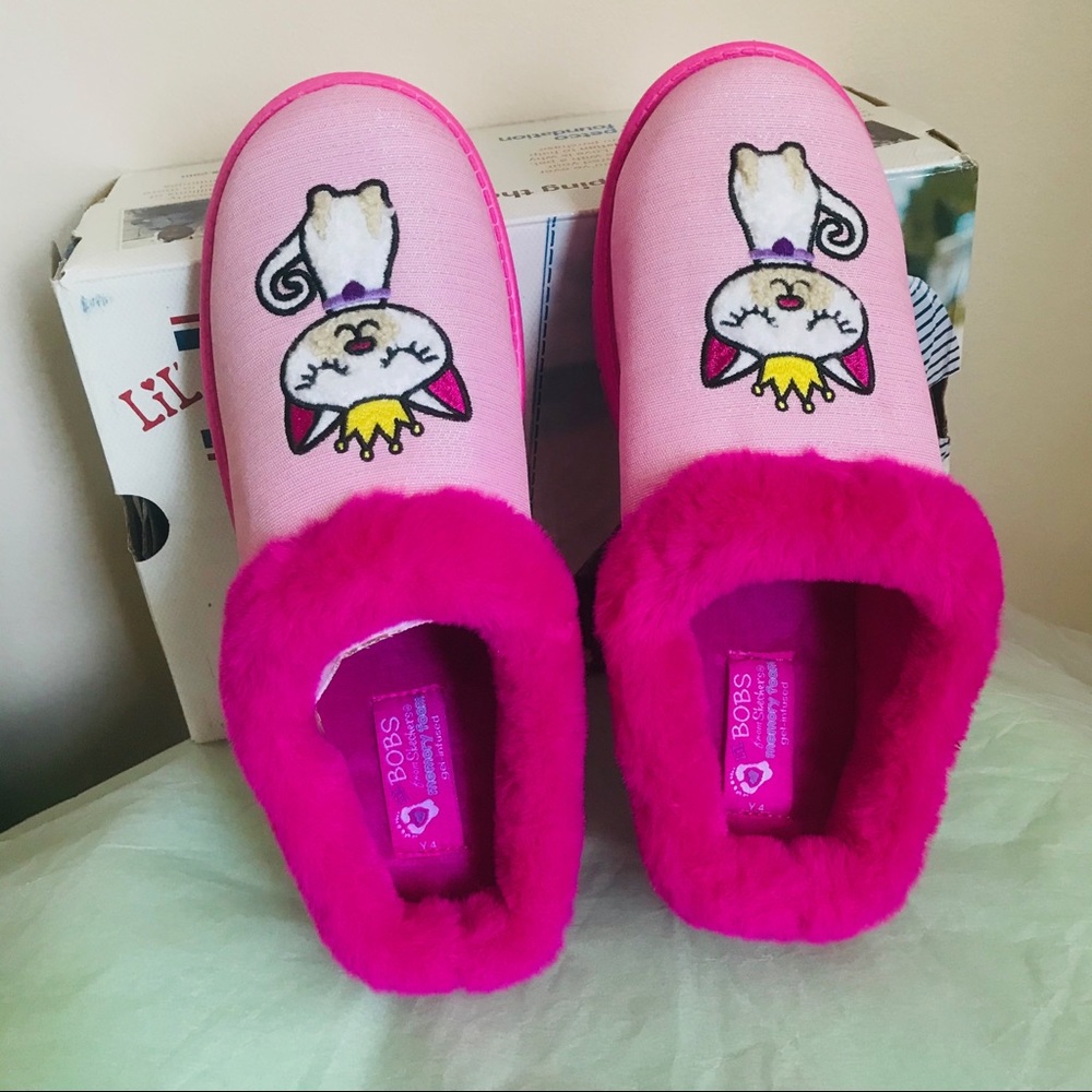 New Skechers Lil BOBS Slides Princess Whiskers